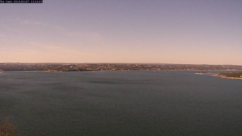 Lake Travis webcam, February 7, 2016 11:20 AM CT