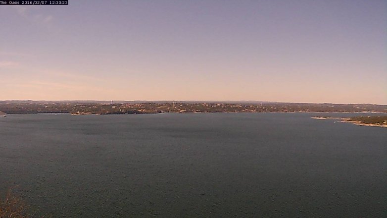 Lake Travis webcam, February 7, 2016 11:35 AM CT