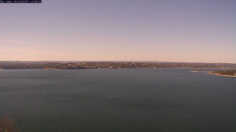 Lake Travis webcam, February 7, 2016 11:45 AM CT