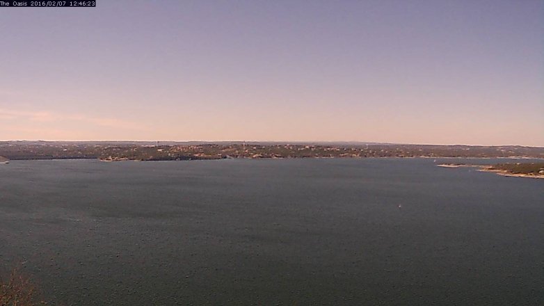 Lake Travis webcam, February 7, 2016 11:55 AM CT
