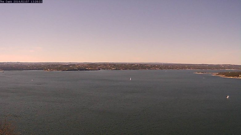 Lake Travis webcam, February 7, 2016 12:35 PM CT