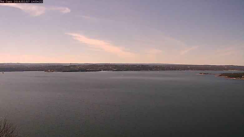 Lake Travis webcam, February 7, 2016 2:00 PM CT