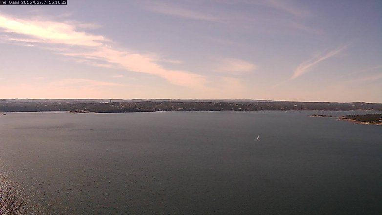 Lake Travis webcam, February 7, 2016 2:15 PM CT