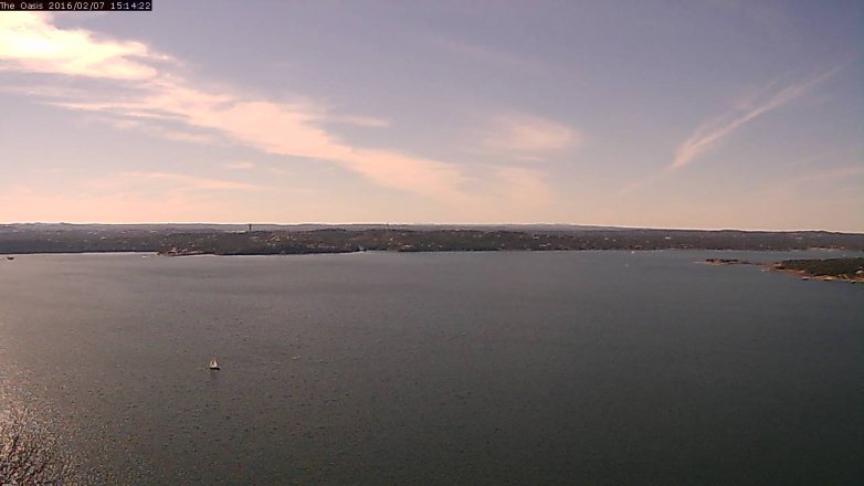 Lake Travis webcam, February 7, 2016 2:20 PM CT