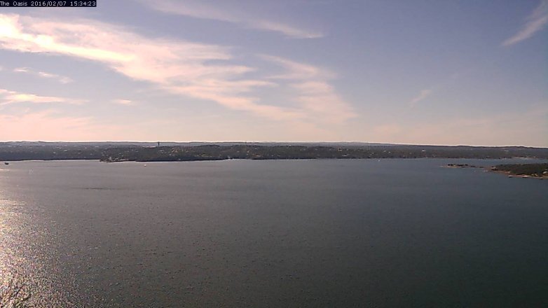 Lake Travis webcam, February 7, 2016 2:40 PM CT