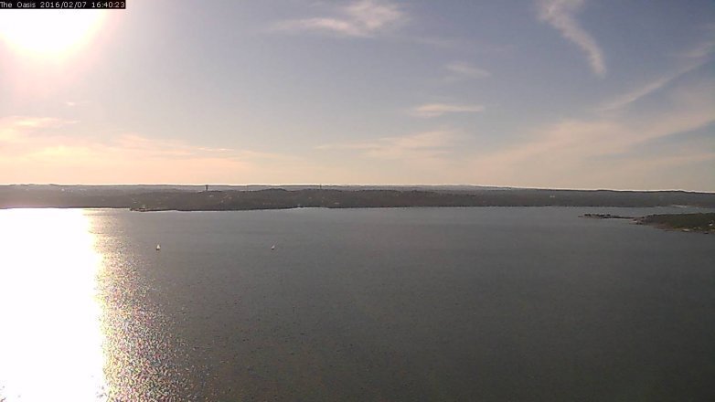 Lake Travis webcam, February 7, 2016 3:45 PM CT