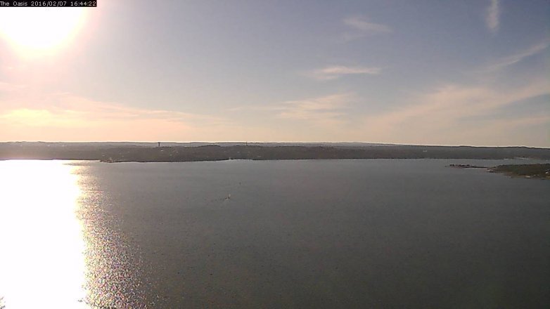 Lake Travis webcam, February 7, 2016 3:50 PM CT