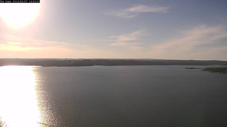 Lake Travis webcam, February 7, 2016 4:00 PM CT