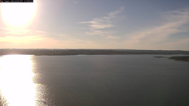 Lake Travis webcam, February 7, 2016 4:05 PM CT