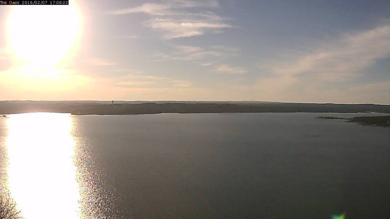 Lake Travis webcam, February 7, 2016 4:15 PM CT