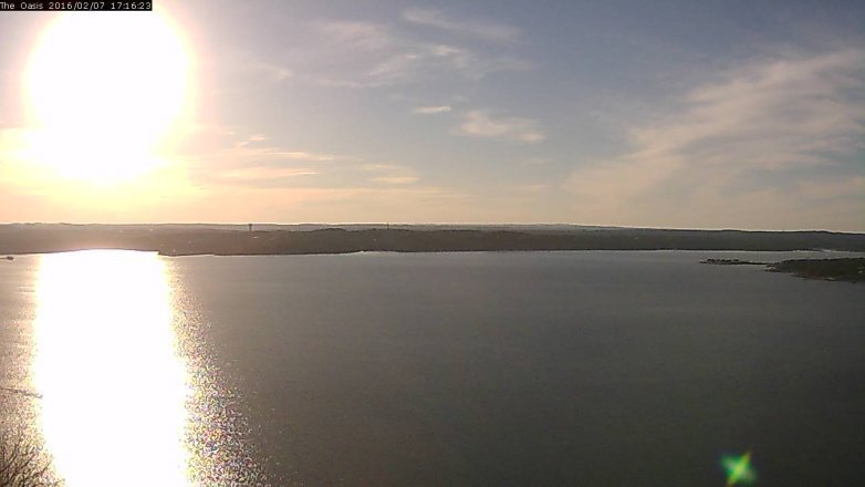 Lake Travis webcam, February 7, 2016 4:25 PM CT