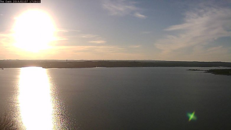 Lake Travis webcam, February 7, 2016 4:35 PM CT