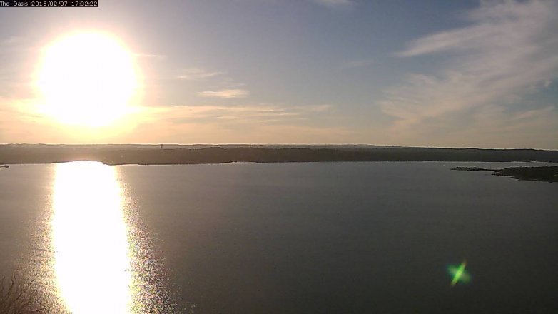 Lake Travis webcam, February 7, 2016 4:40 PM CT