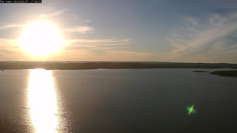 Lake Travis webcam, February 7, 2016 4:45 PM CT