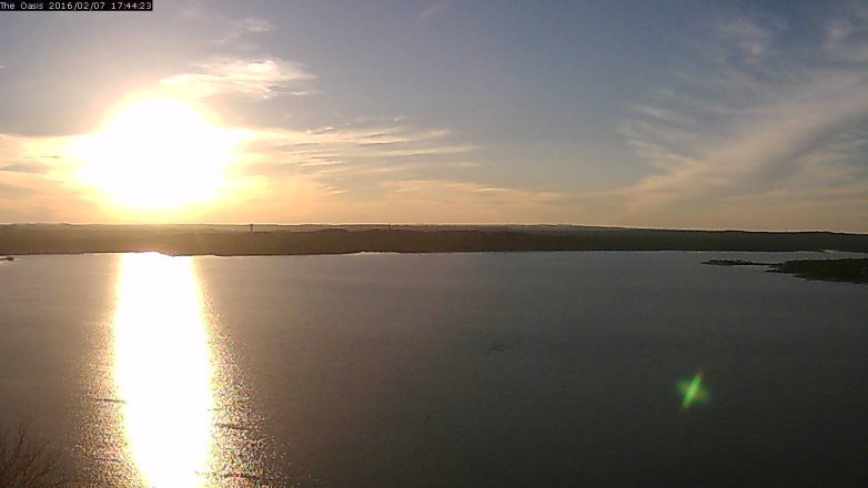 Lake Travis webcam, February 7, 2016 4:50 PM CT
