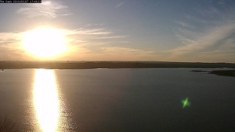 Lake Travis webcam, February 7, 2016 4:55 PM CT