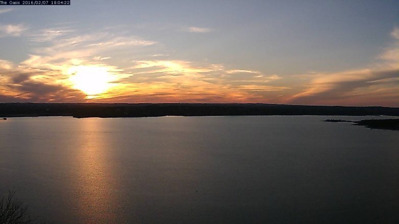 Lake Travis webcam, February 7, 2016 5:10 PM CT