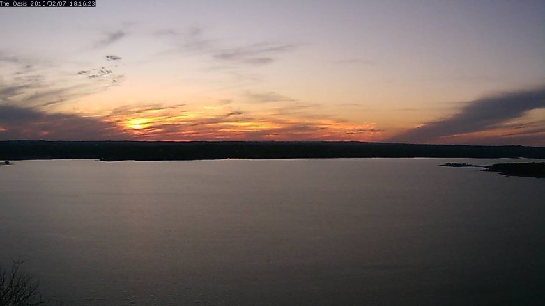 Lake Travis webcam, February 7, 2016 5:20 PM CT