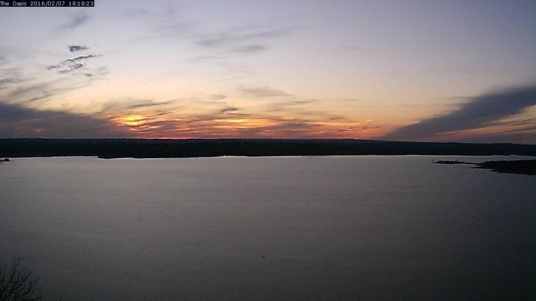 Lake Travis webcam, February 7, 2016 5:25 PM CT