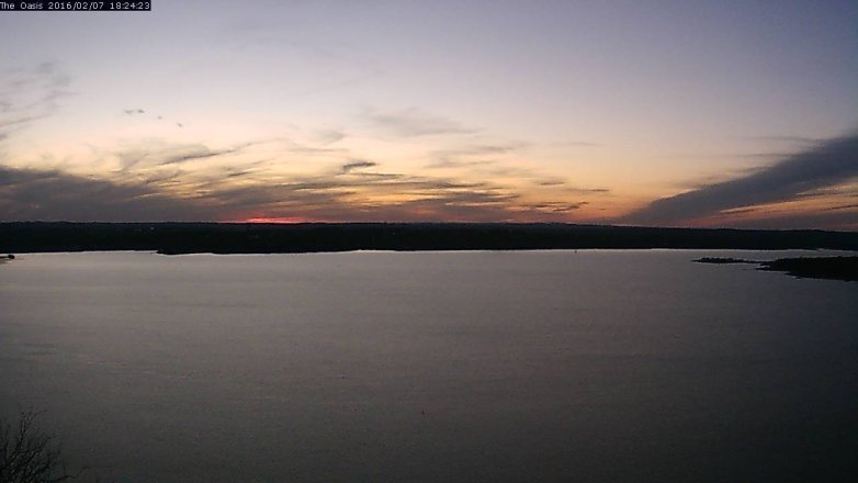 Lake Travis webcam, February 7, 2016 5:30 PM CT