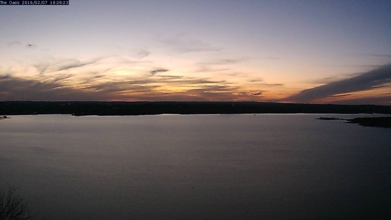 Lake Travis webcam, February 7, 2016 5:35 PM CT