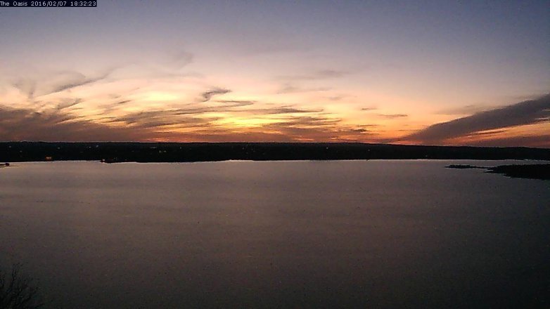 Lake Travis webcam, February 7, 2016 5:40 PM CT