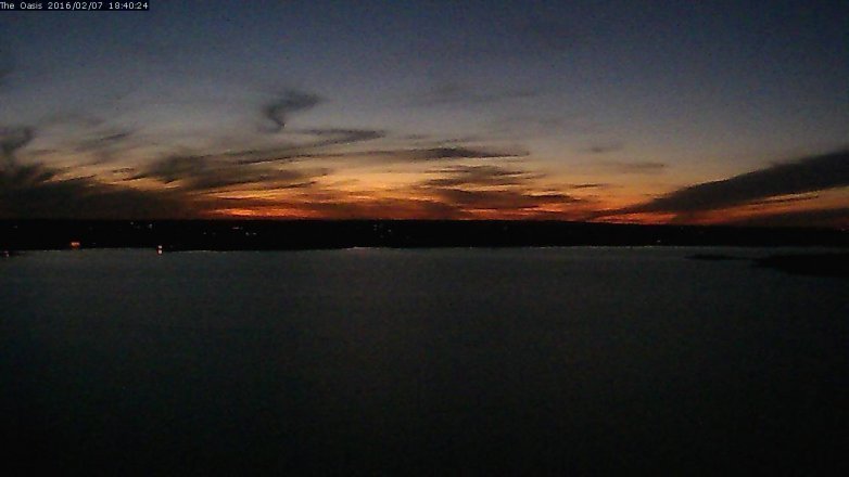 Lake Travis webcam, February 7, 2016 5:50 PM CT