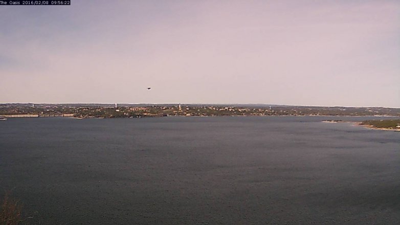 Lake Travis webcam, February 8, 2016 9:05 AM CT