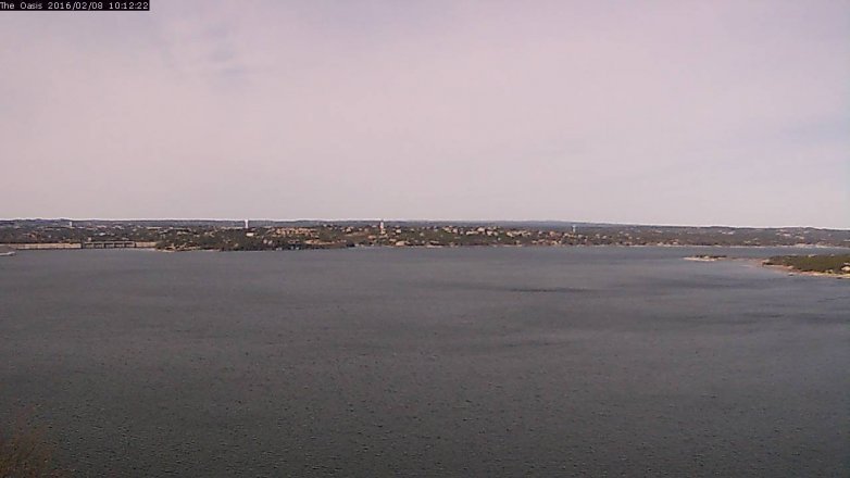 Lake Travis webcam, February 8, 2016 9:20 AM CT