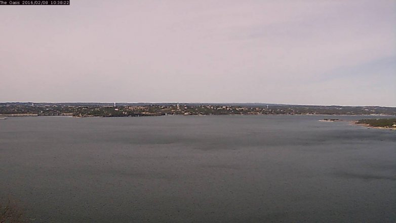Lake Travis webcam, February 8, 2016 9:45 AM CT