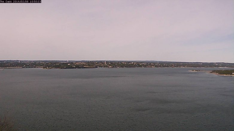 Lake Travis webcam, February 8, 2016 9:55 AM CT