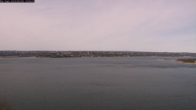 Lake Travis webcam, February 8, 2016 10:05 AM CT