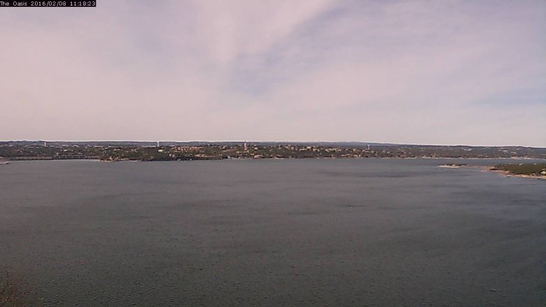 Lake Travis webcam, February 8, 2016 10:25 AM CT