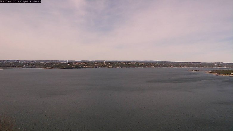 Lake Travis webcam, February 8, 2016 10:35 AM CT