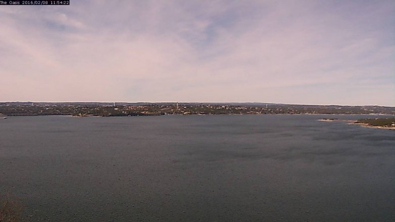 Lake Travis webcam, February 8, 2016 11:00 AM CT