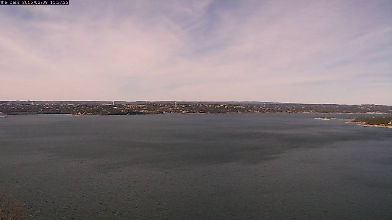 Lake Travis webcam, February 8, 2016 11:05 AM CT