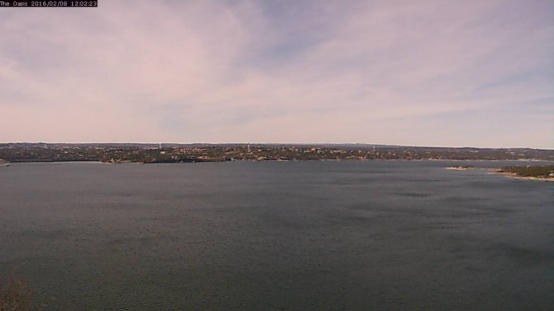 Lake Travis webcam, February 8, 2016 11:10 AM CT