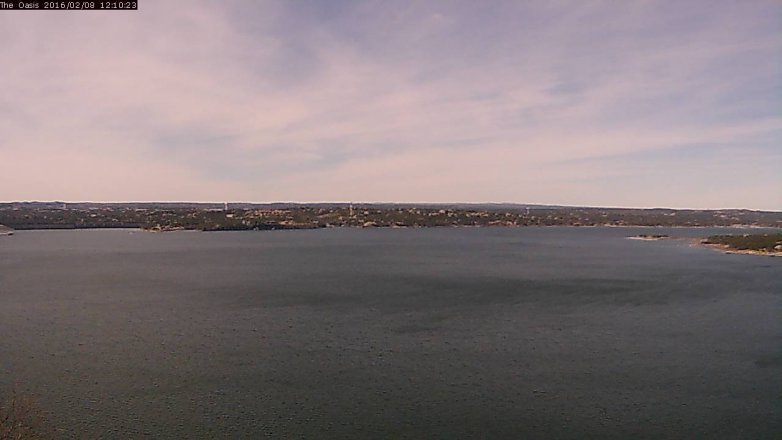 Lake Travis webcam, February 8, 2016 11:15 AM CT