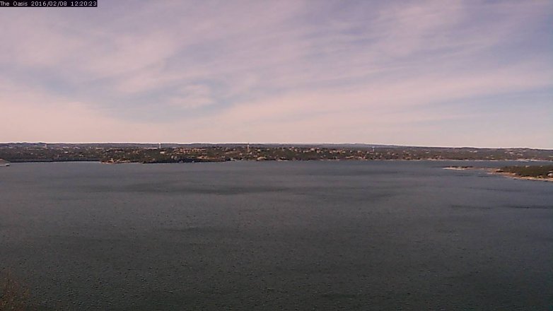 Lake Travis webcam, February 8, 2016 11:25 AM CT