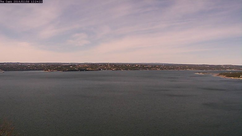Lake Travis webcam, February 8, 2016 11:30 AM CT