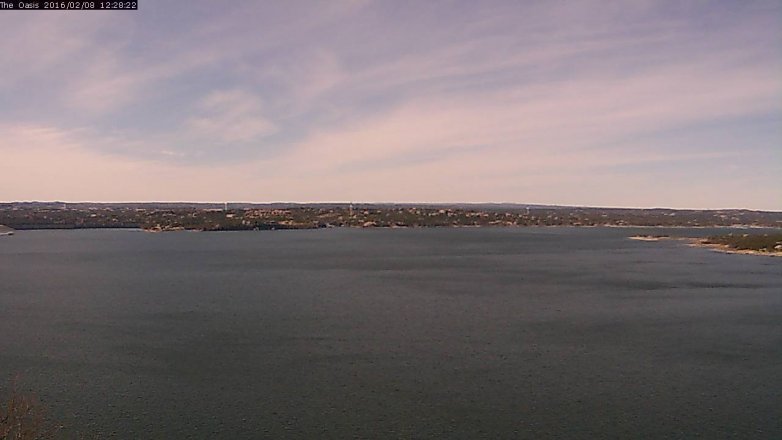 Lake Travis webcam, February 8, 2016 11:35 AM CT