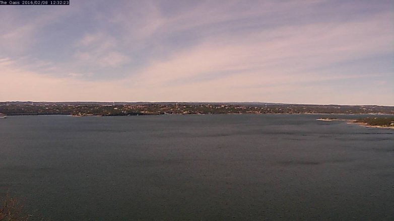 Lake Travis webcam, February 8, 2016 11:40 AM CT