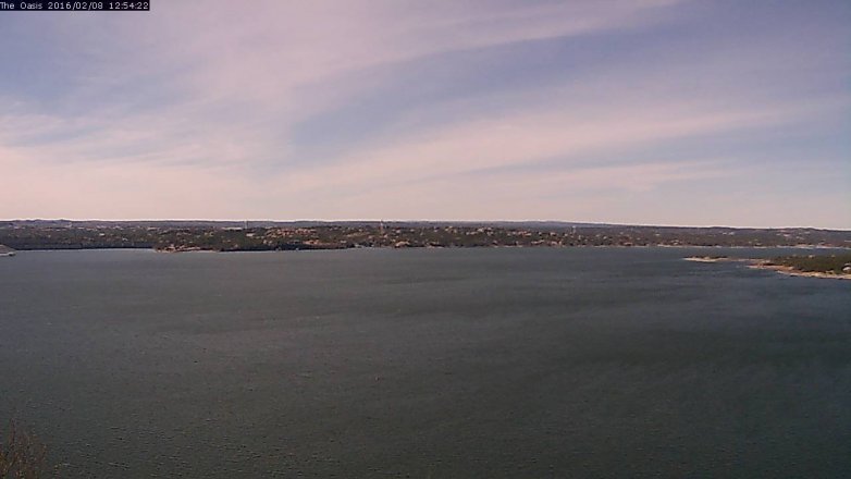Lake Travis webcam, February 8, 2016 12:00 PM CT
