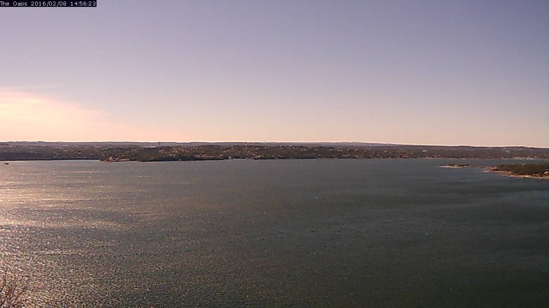 Lake Travis webcam, February 8, 2016 2:00 PM CT