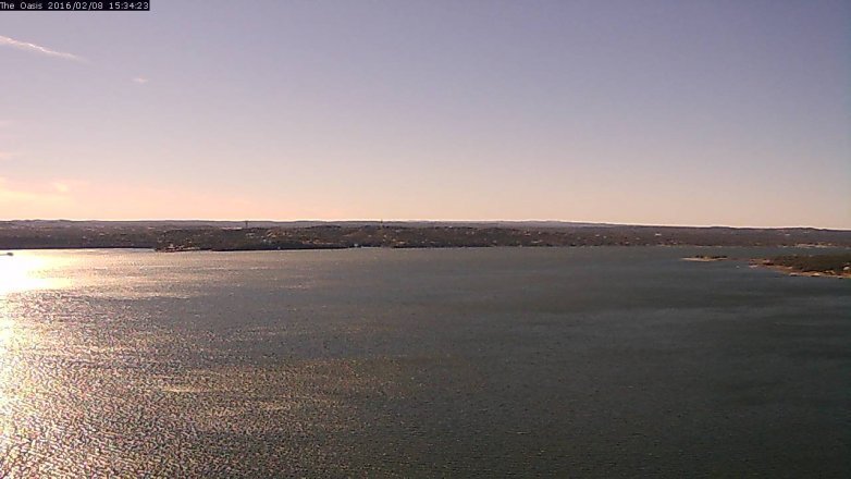 Lake Travis webcam, February 8, 2016 2:40 PM CT