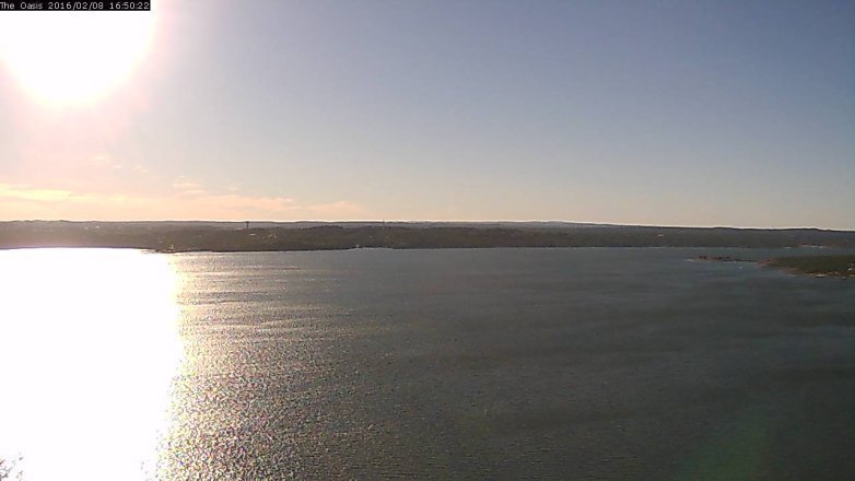 Lake Travis webcam, February 8, 2016 3:55 PM CT
