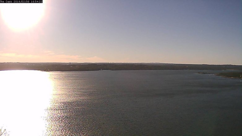 Lake Travis webcam, February 8, 2016 4:00 PM CT