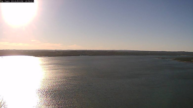 Lake Travis webcam, February 8, 2016 4:05 PM CT