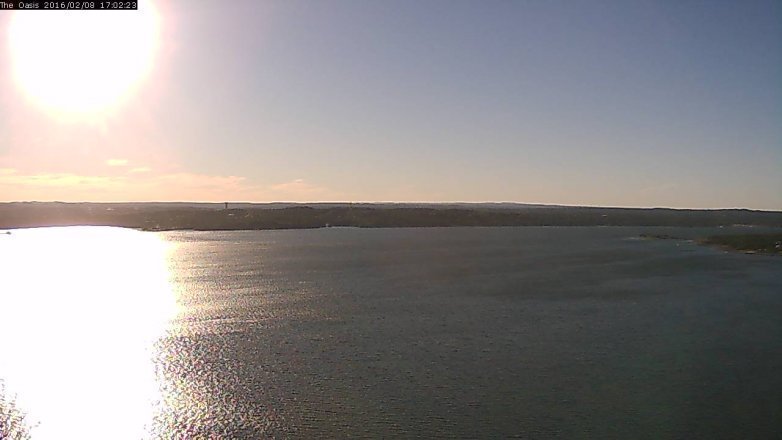 Lake Travis webcam, February 8, 2016 4:10 PM CT