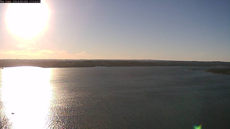 Lake Travis webcam, February 8, 2016 4:15 PM CT